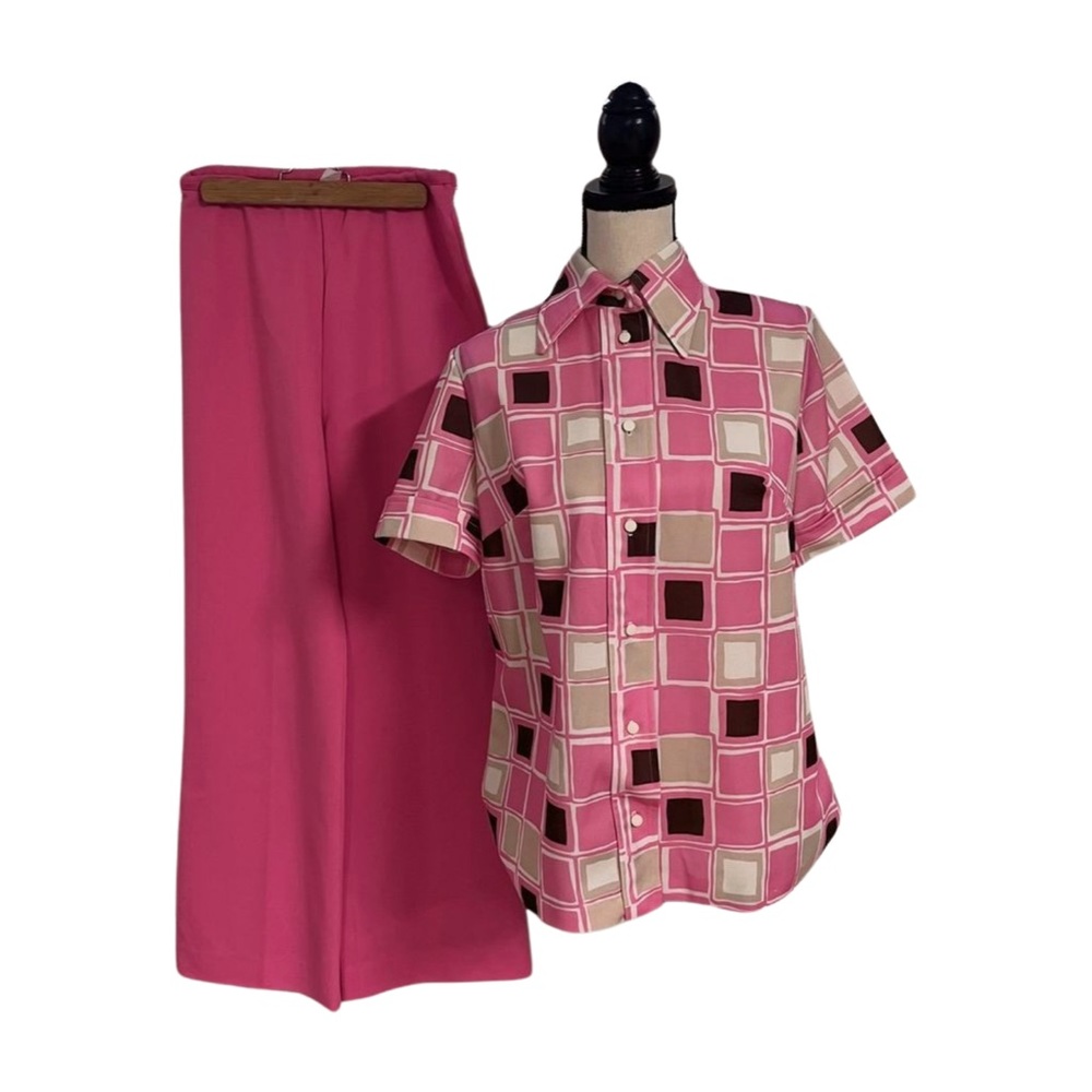 Alice Kaye Pink Geometric Pants Suit 18